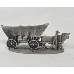 VINTAGE Hallmark 1982 Pewter Prairie Schooner 1860 Miniature‎